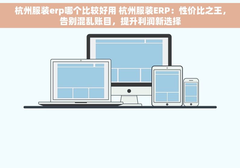 杭州服装erp哪个比较好用 杭州服装ERP：性价比之王，告别混乱账目，提升利润新选择