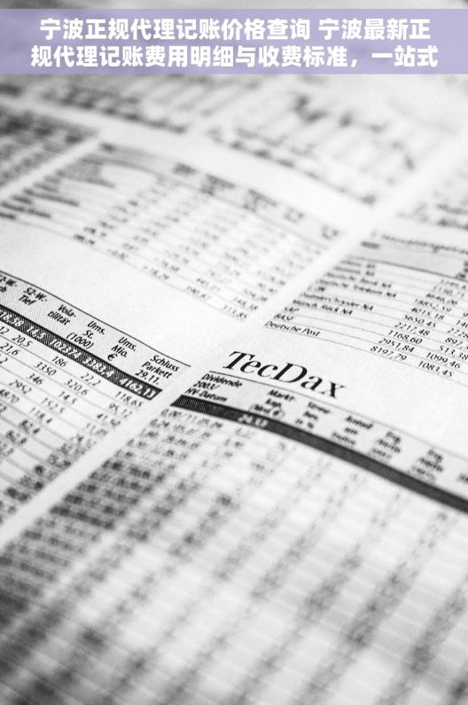 宁波正规代理记账价格查询 宁波最新正规代理记账费用明细与收费标准，一站式省心省钱查询