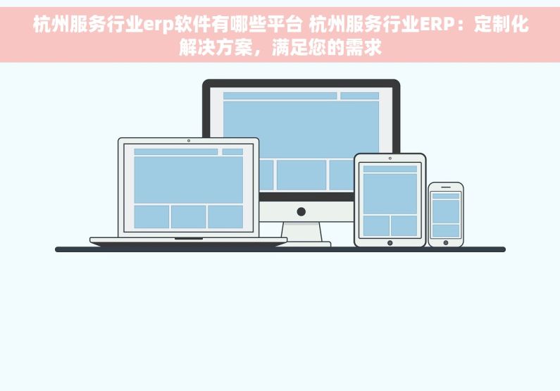 杭州服务行业erp软件有哪些平台 杭州服务行业ERP：定制化解决方案，满足您的需求