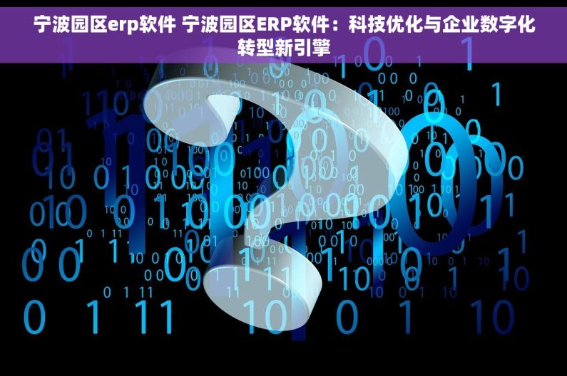 宁波园区erp软件 宁波园区ERP软件：科技优化与企业数字化转型新引擎