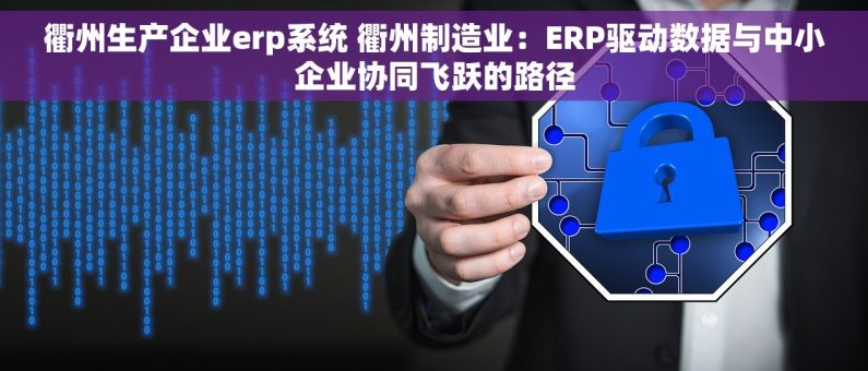 衢州生产企业erp系统 衢州制造业：ERP驱动数据与中小企业协同飞跃的路径
