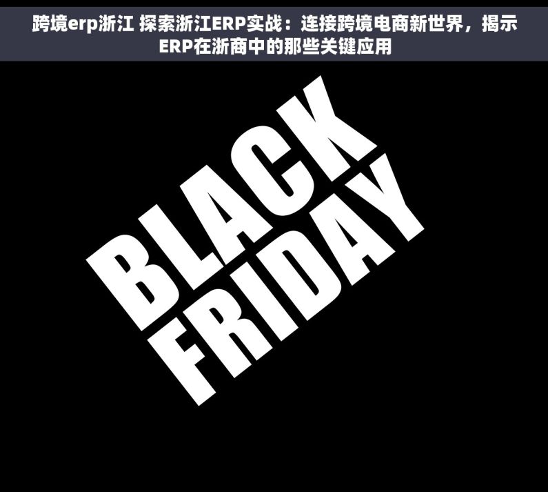 跨境erp浙江 探索浙江ERP实战：连接跨境电商新世界，揭示ERP在浙商中的那些关键应用