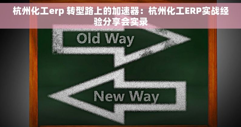 杭州化工erp 转型路上的加速器：杭州化工ERP实战经验分享会实录