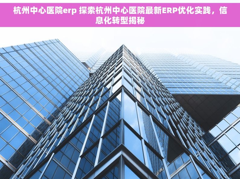 杭州中心医院erp 探索杭州中心医院最新ERP优化实践，信息化转型揭秘