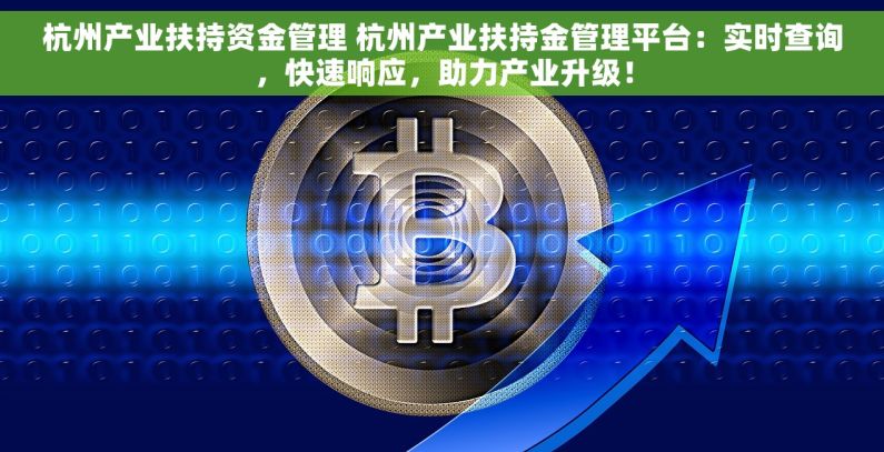 杭州产业扶持资金管理 杭州产业扶持金管理平台：实时查询，快速响应，助力产业升级！