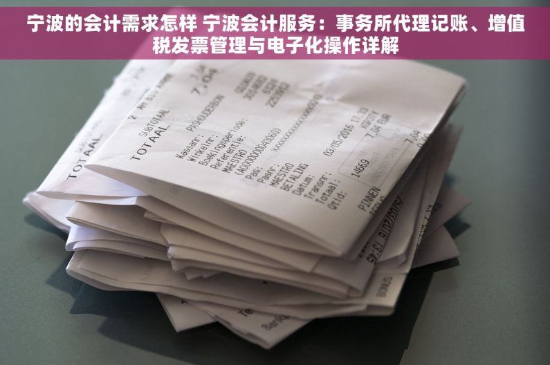 宁波的会计需求怎样 宁波会计服务：事务所代理记账、增值税发票管理与电子化操作详解
