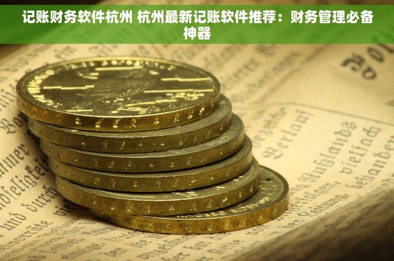 记账财务软件杭州 杭州最新记账软件推荐：财务管理必备神器