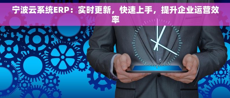 宁波云系统ERP：实时更新，快速上手，提升企业运营效率
