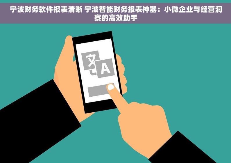 宁波财务软件报表清晰 宁波智能财务报表神器：小微企业与经营洞察的高效助手