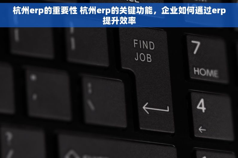 杭州erp的重要性 杭州erp的关键功能，企业如何通过erp提升效率