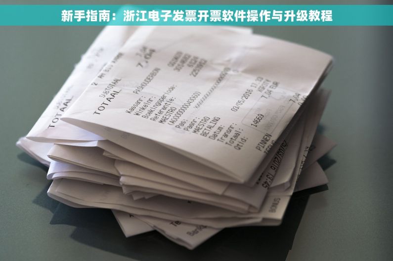 新手指南：浙江电子发票开票软件操作与升级教程