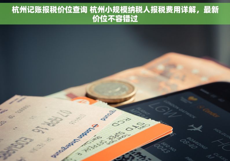 杭州记账报税价位查询 杭州小规模纳税人报税费用详解，最新价位不容错过