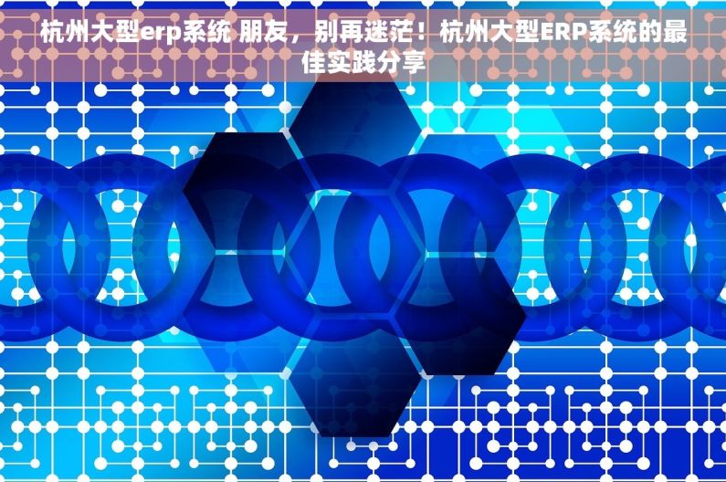 杭州大型erp系统 朋友，别再迷茫！杭州大型ERP系统的最佳实践分享