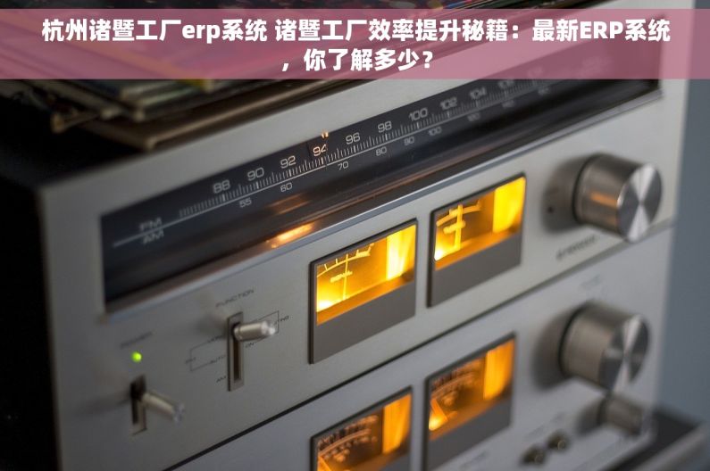 杭州诸暨工厂erp系统 诸暨工厂效率提升秘籍：最新ERP系统，你了解多少？
