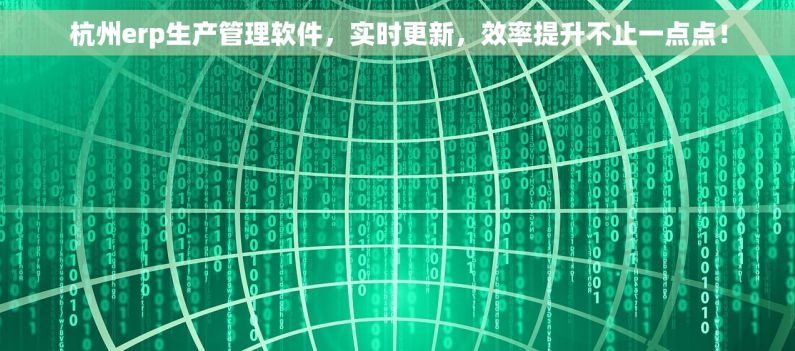 杭州erp生产管理软件，实时更新，效率提升不止一点点！
