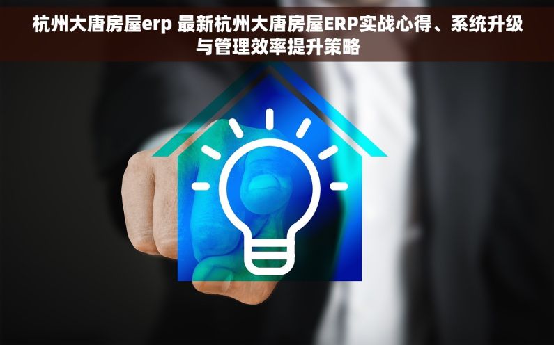 杭州大唐房屋erp 最新杭州大唐房屋ERP实战心得、系统升级与管理效率提升策略