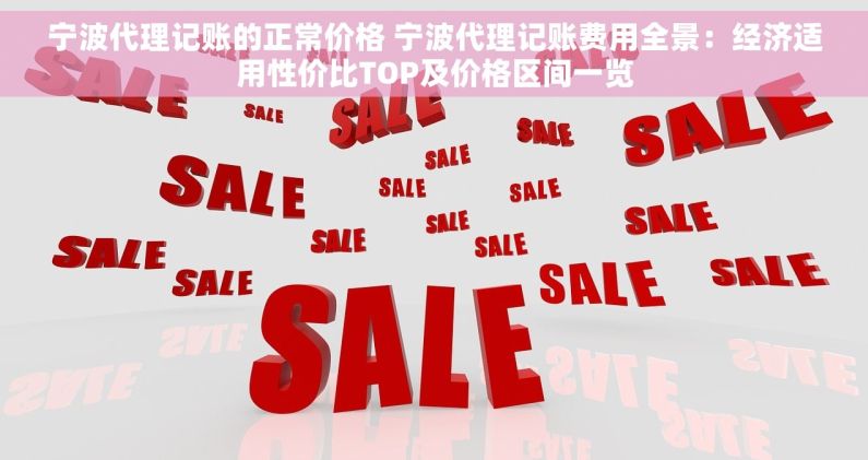 宁波代理记账的正常价格 宁波代理记账费用全景：经济适用性价比TOP及价格区间一览