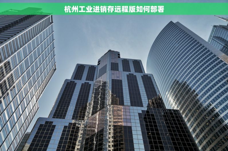 杭州工业进销存远程版如何部署