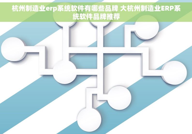 杭州制造业erp系统软件有哪些品牌 大杭州制造业ERP系统软件品牌推荐