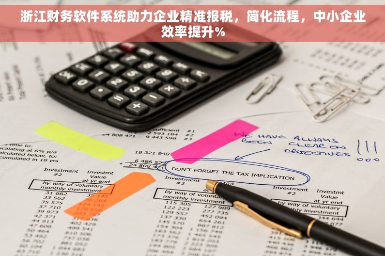 浙江财务软件系统助力企业精准报税，简化流程，中小企业效率提升%