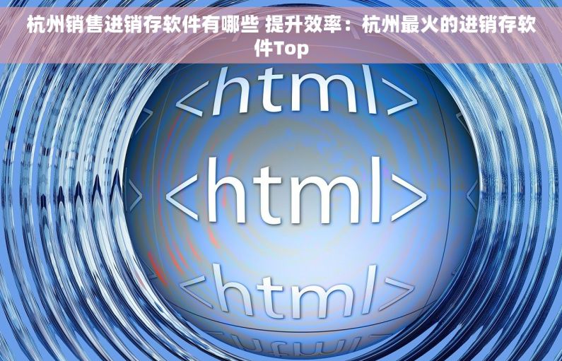 杭州销售进销存软件有哪些 提升效率：杭州最火的进销存软件Top
