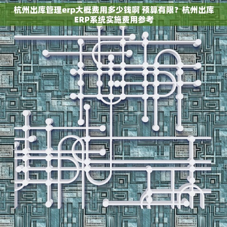 杭州出库管理erp大概费用多少钱啊 预算有限？杭州出库ERP系统实施费用参考