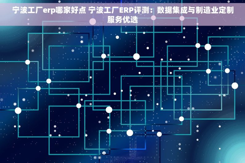 宁波工厂erp哪家好点 宁波工厂ERP评测：数据集成与制造业定制服务优选