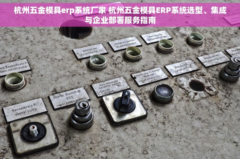 杭州五金模具erp系统厂家 杭州五金模具ERP系统选型、集成与企业部署服务指南