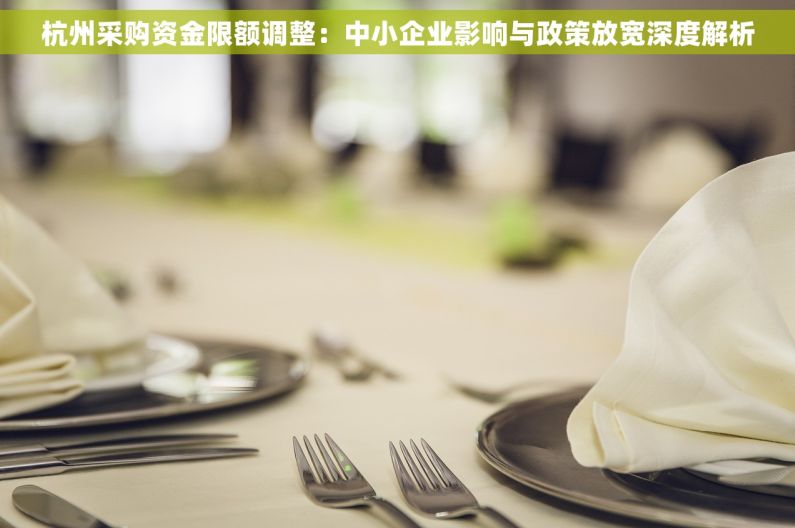 杭州采购资金限额调整：中小企业影响与政策放宽深度解析