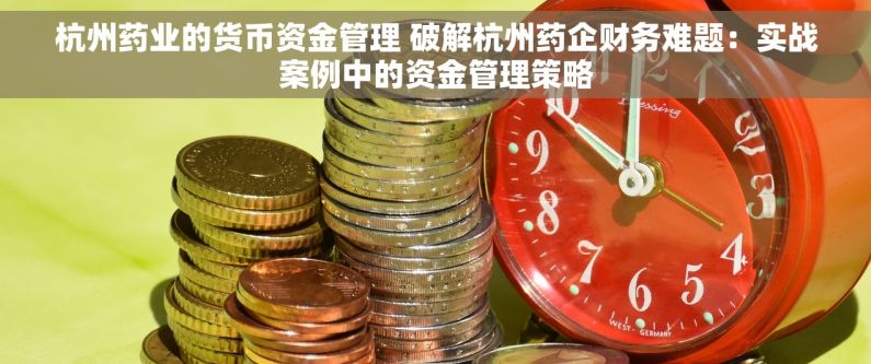 杭州药业的货币资金管理 破解杭州药企财务难题：实战案例中的资金管理策略