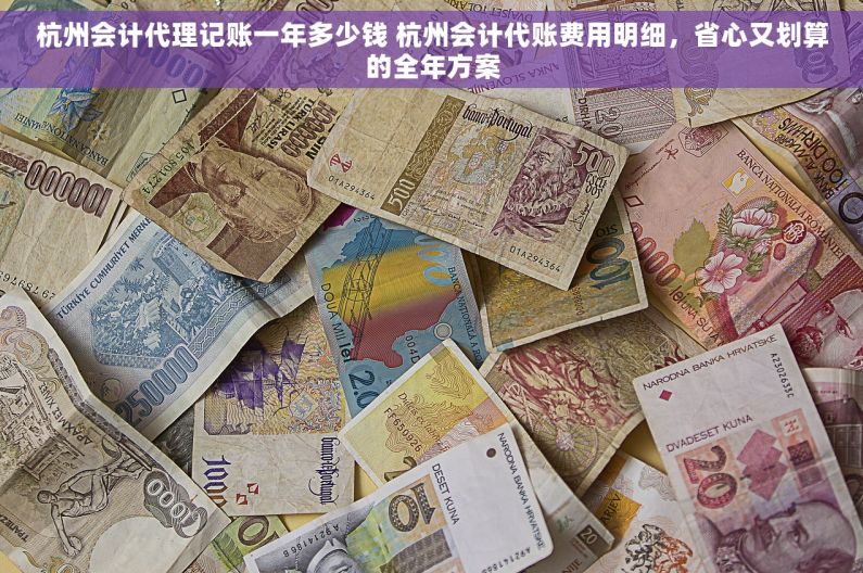 杭州会计代理记账一年多少钱 杭州会计代账费用明细，省心又划算的全年方案