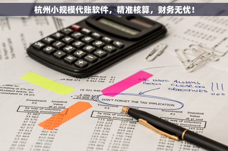 杭州小规模代账软件，精准核算，财务无忧！