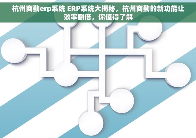 杭州商勤erp系统 ERP系统大揭秘，杭州商勤的新功能让效率翻倍，你值得了解