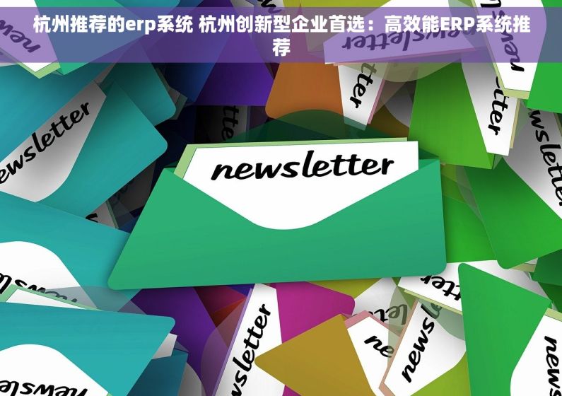 杭州推荐的erp系统 杭州创新型企业首选：高效能ERP系统推荐