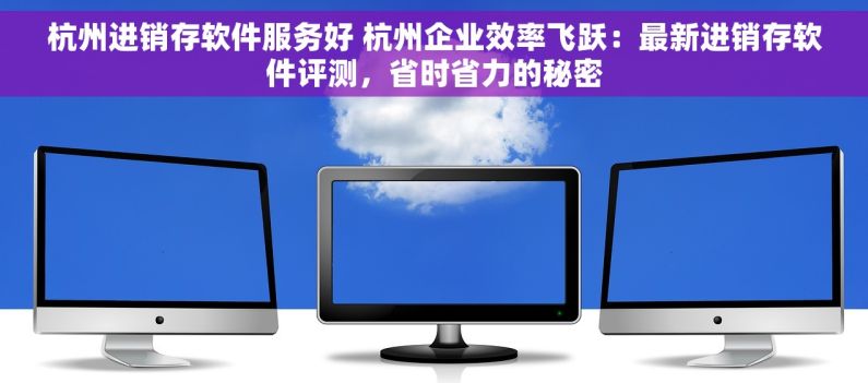 杭州进销存软件服务好 杭州企业效率飞跃：最新进销存软件评测，省时省力的秘密