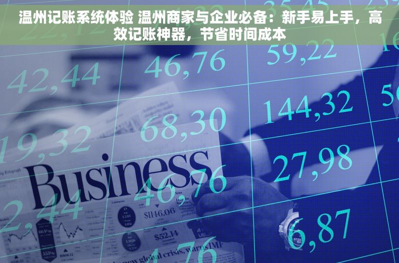 温州记账系统体验 温州商家与企业必备：新手易上手，高效记账神器，节省时间成本