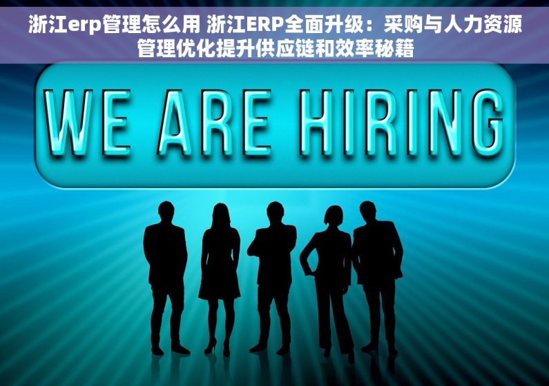 浙江erp管理怎么用 浙江ERP全面升级：采购与人力资源管理优化提升供应链和效率秘籍