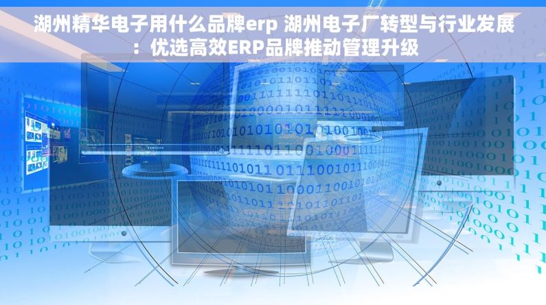湖州精华电子用什么品牌erp 湖州电子厂转型与行业发展：优选高效ERP品牌推动管理升级