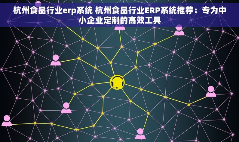 杭州食品行业erp系统 杭州食品行业ERP系统推荐：专为中小企业定制的高效工具