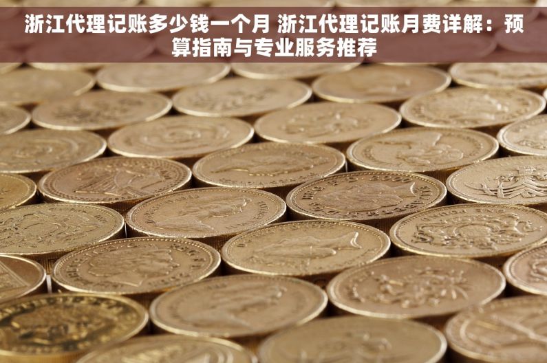 浙江代理记账多少钱一个月 浙江代理记账月费详解：预算指南与专业服务推荐