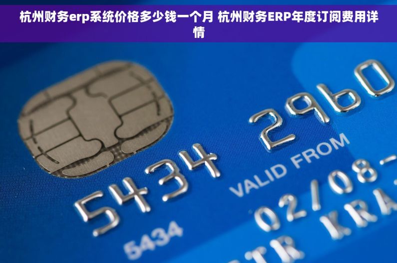 杭州财务erp系统价格多少钱一个月 杭州财务ERP年度订阅费用详情
