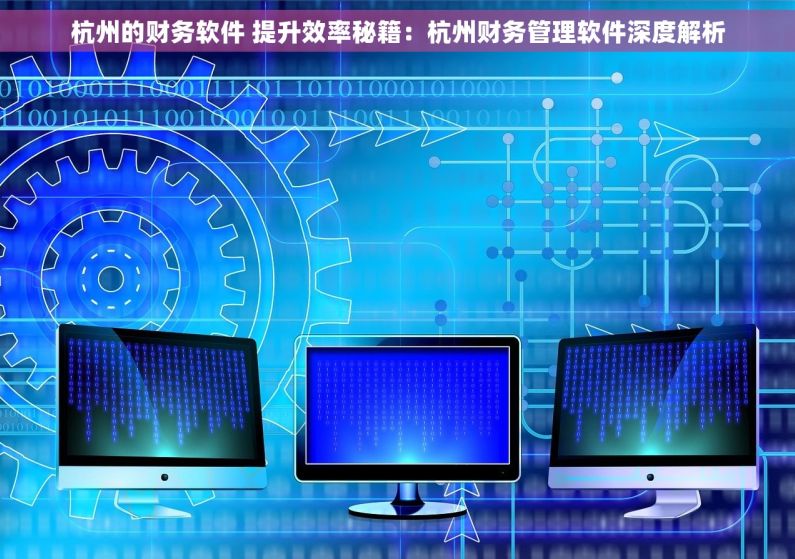 杭州的财务软件 提升效率秘籍：杭州财务管理软件深度解析