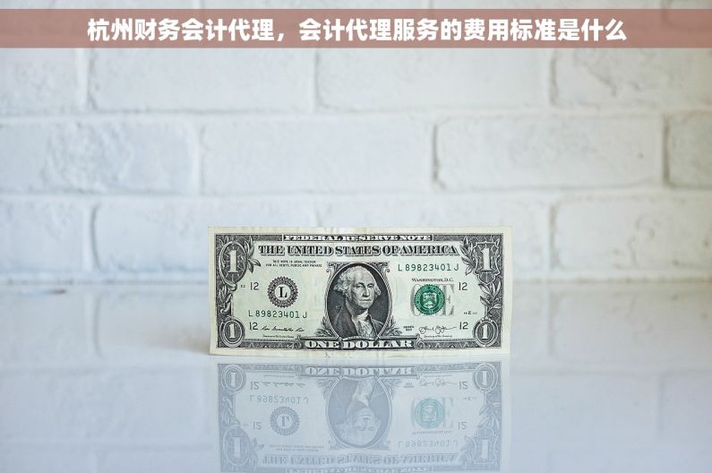 杭州财务会计代理，会计代理服务的费用标准是什么