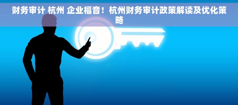 财务审计 杭州 企业福音！杭州财务审计政策解读及优化策略
