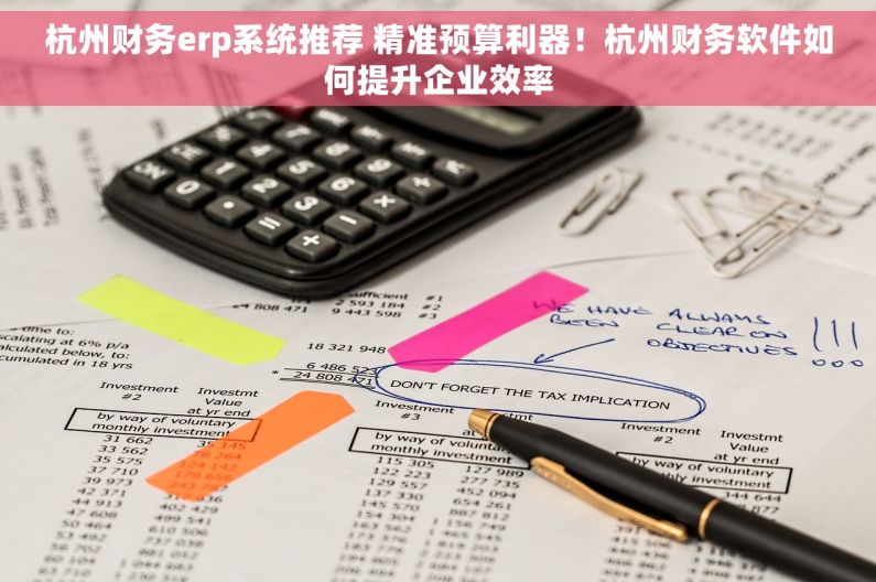 杭州财务erp系统推荐 精准预算利器！杭州财务软件如何提升企业效率