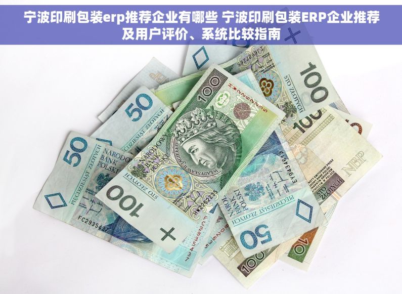 宁波印刷包装erp推荐企业有哪些 宁波印刷包装ERP企业推荐及用户评价、系统比较指南