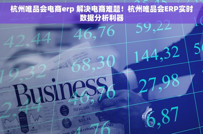 杭州唯品会电商erp 解决电商难题！杭州唯品会ERP实时数据分析利器
