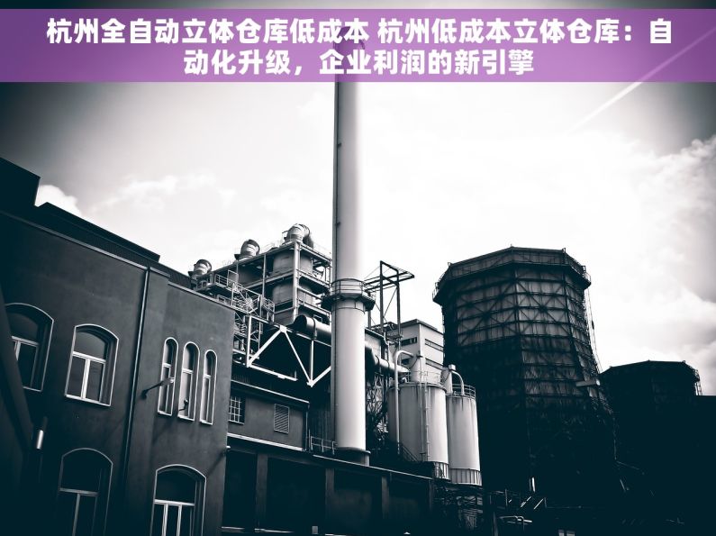 杭州全自动立体仓库低成本 杭州低成本立体仓库：自动化升级，企业利润的新引擎