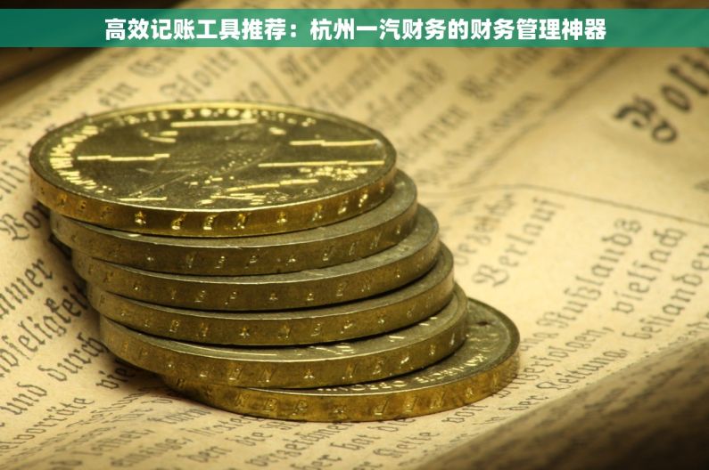 高效记账工具推荐：杭州一汽财务的财务管理神器