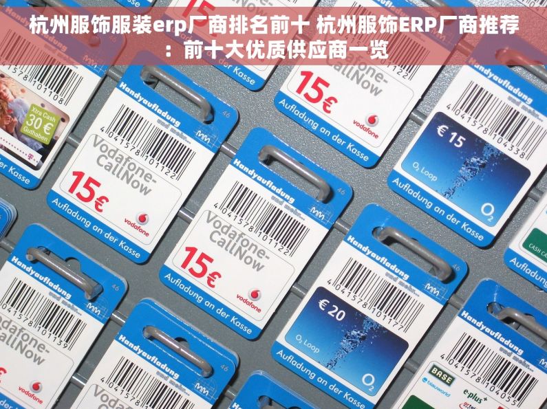 杭州服饰服装erp厂商排名前十 杭州服饰ERP厂商推荐：前十大优质供应商一览